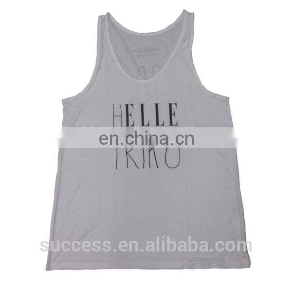 2015 summer viscose promotional sleeveless shirt for women