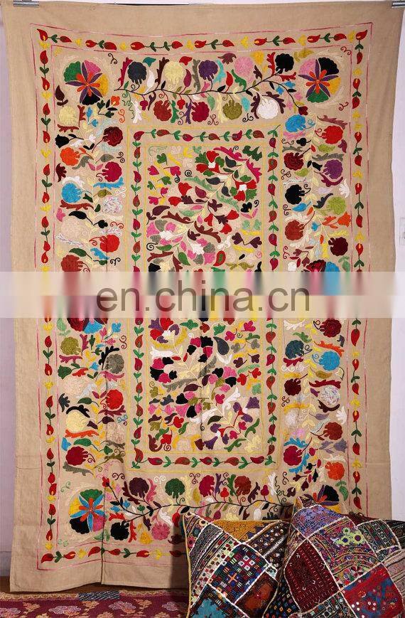 Buy Online Suzani Uzbek Embroidery bedcover tree of life tapestry Blanket Ethnic bed cover
