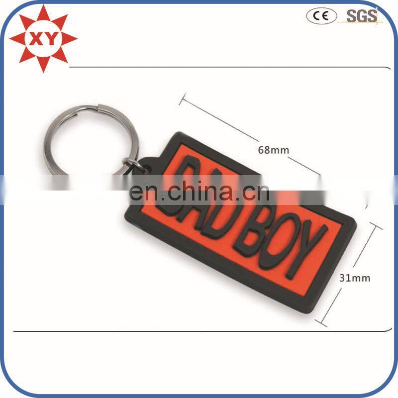 Wholesale cheap pvc rubber keychain with flourescence color