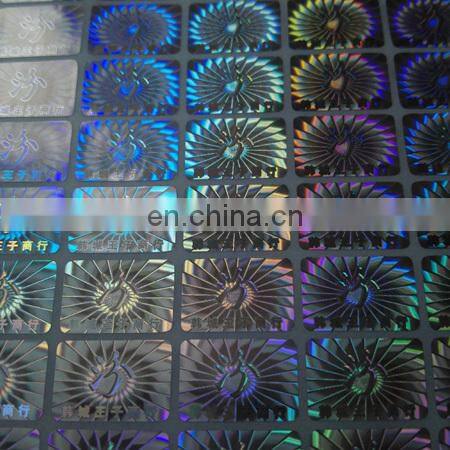 Custom Round Silver Hologram Label Self Adhesive Laser Sticker