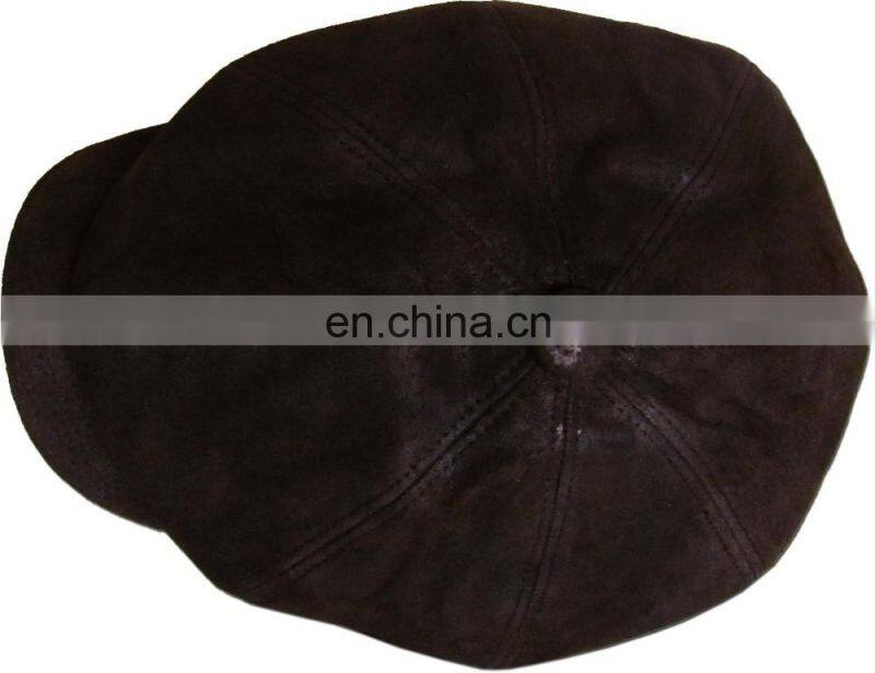 Genuine Leather Mens Ivy Hat Golf Driving Ascot Flat Cabbie Newsboy