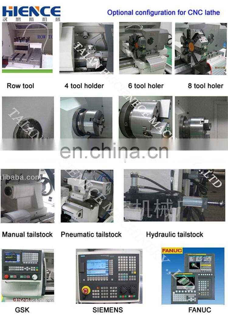CK6140B cnc lathe with 8 step horizontal electric turret as optional