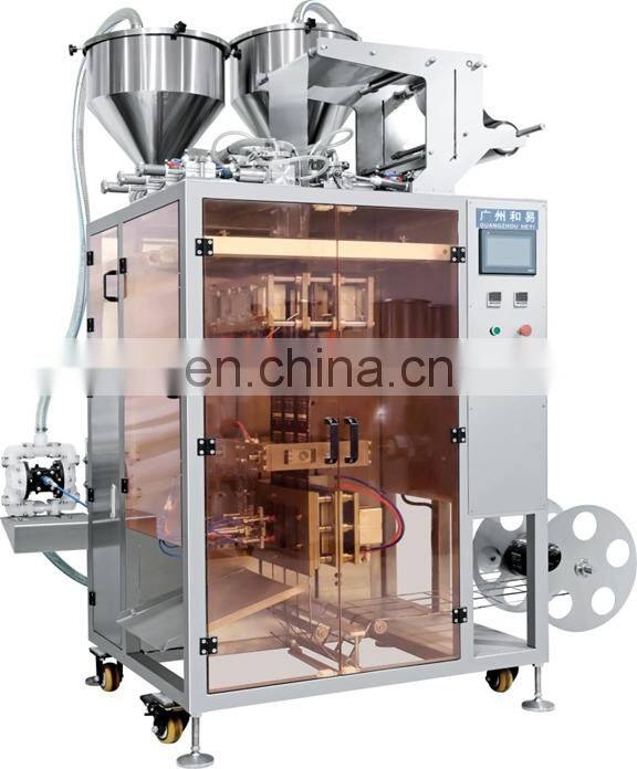 Irregular shape double Material shampoo and shower gel Sachet Packing Machine