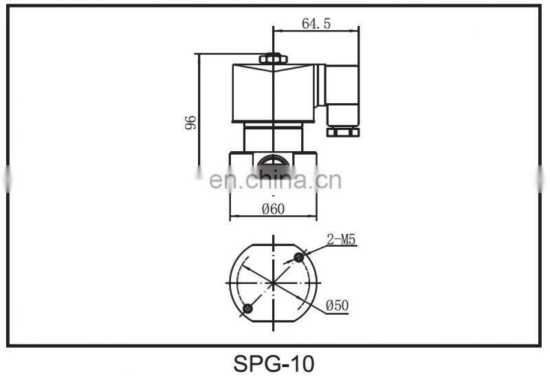 GOGO 0.5-100bar SS304 3/8 1/2 inch high pressure solenoid valve 12V DC Orifice 10mm N.C stainless steel water wash pump valve