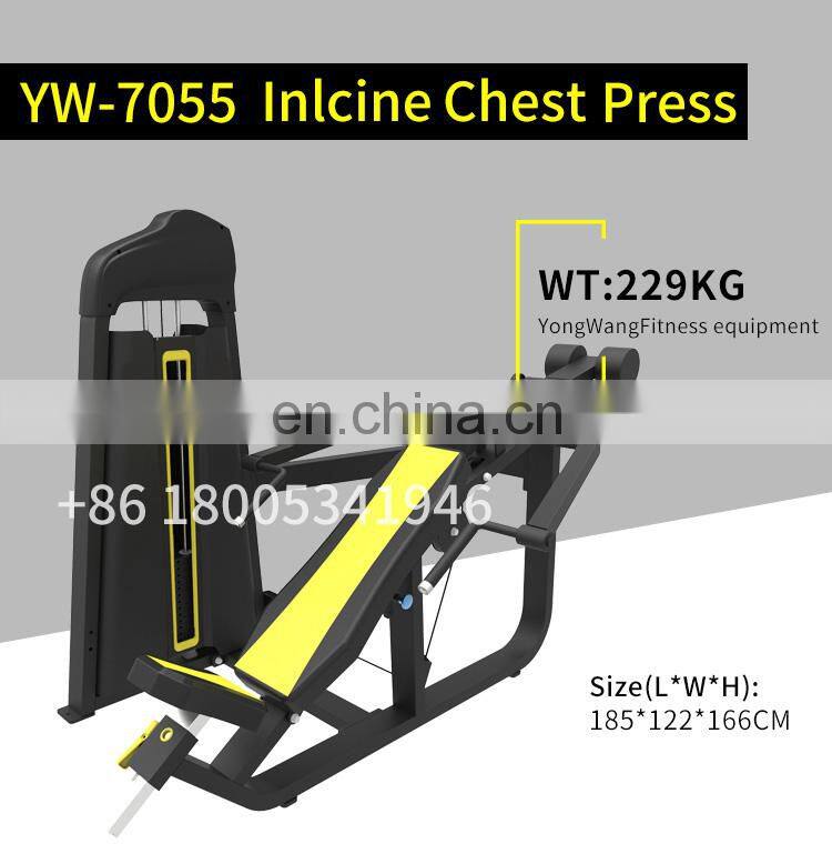Commercial gym equipment strength exercise machine seated Incline Chest Press