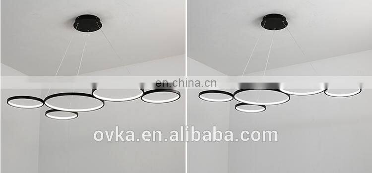 Creative circle stitching chandelier coffee shop pendent light