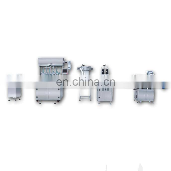 Automatic production line for sauce bottle filling capping and labeling machine