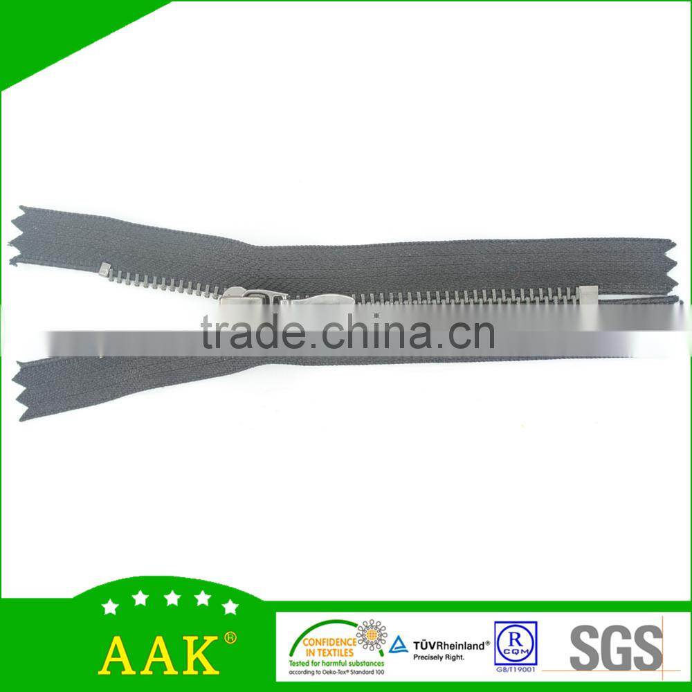 Apparel Textiles & Wholesale Accessories 3# black nickel metal zippers normal teeth close end