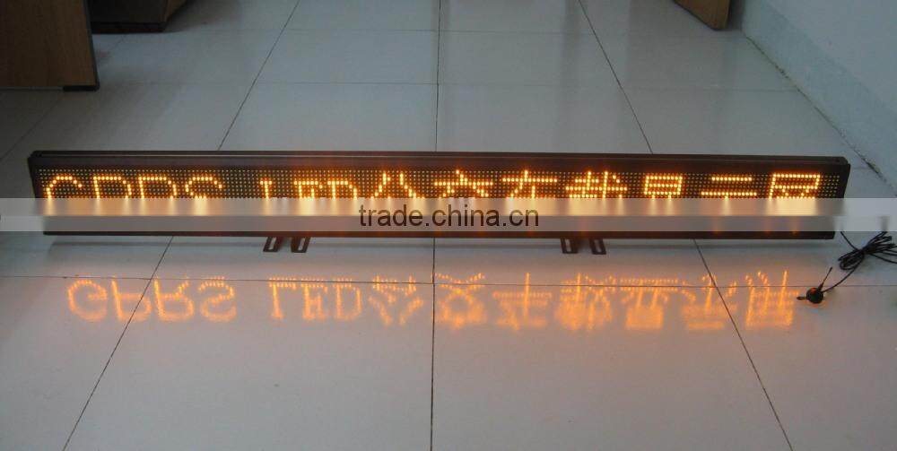 outdoor waterproof p10 red yellow 192*16 programmable led taxi sign /car top sign