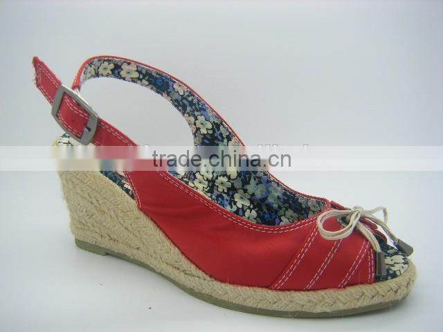 2016 high heel wedges espadrille women's casual shoes