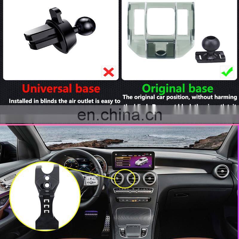 Car Mobile Phone Holder for Mercedes Benz GLC Class Coupe X253 C253 2016 2017 2018 2019 2020 GLC200 GLC220 GLC300 Accessories