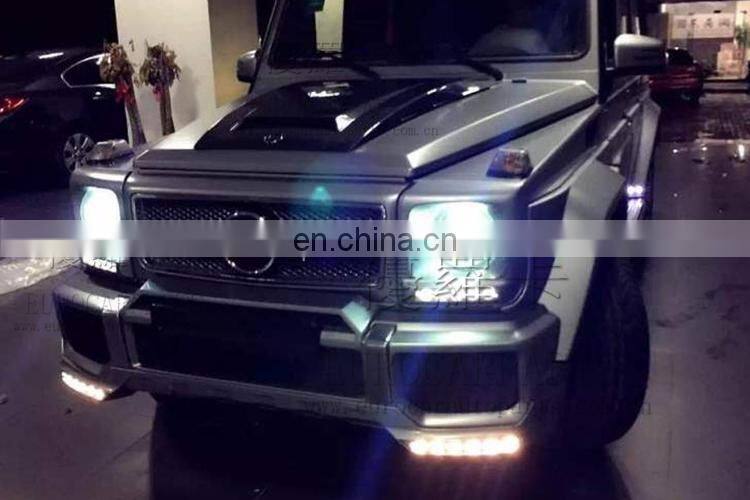 W463 light cover fit for MB G-class W463 to A-style G63 / G65 head light cover with daytime running light for w463 DRL LED