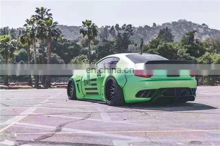 Wide body kit for Maserati GT GTS in LB style carbon fiber front lip rear diffuser rear spoiler front bumper side skirts fender
