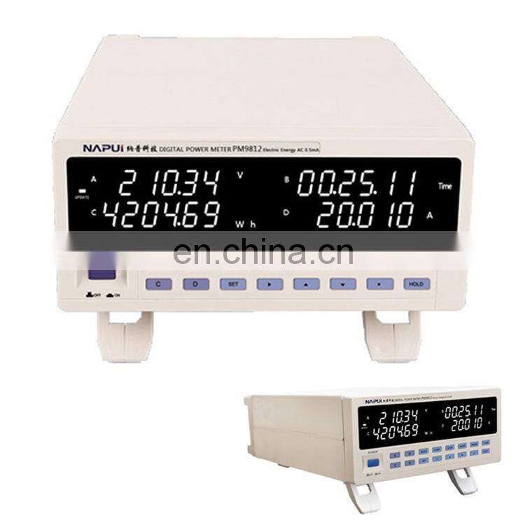 Digital Power Meter Wattmeter Intelligence Power Analyzer For V/A/W/PF PM9812