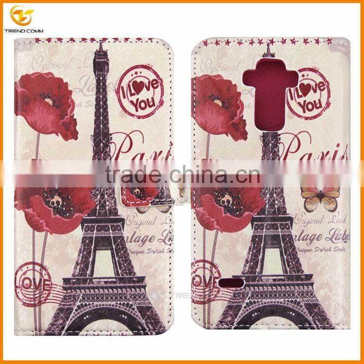 wallet leather flip cover case for lg g4 stylus