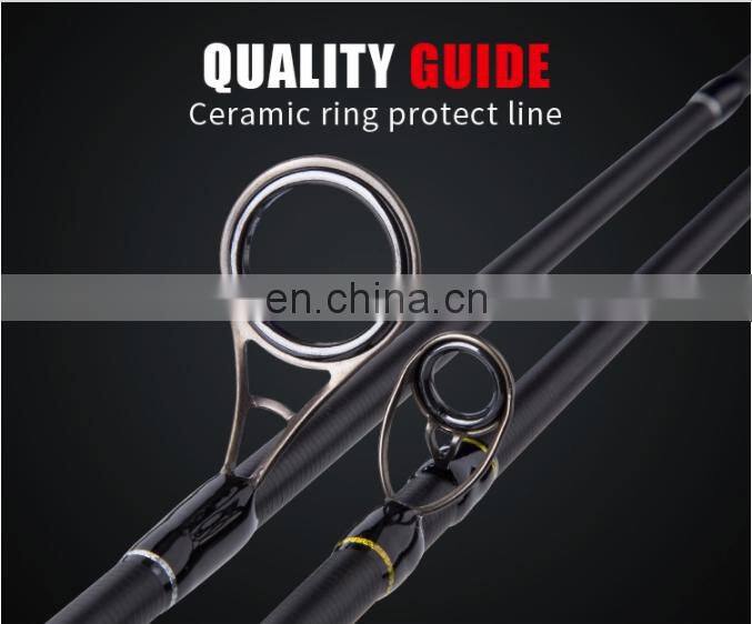 high quality 2 section GW travel carbon fiber fishing tackle lure rod long casting rod