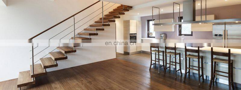 Invisible Wall Side Stringer Stairs Indoor Wood Staircase Design Diy Floating Stairs