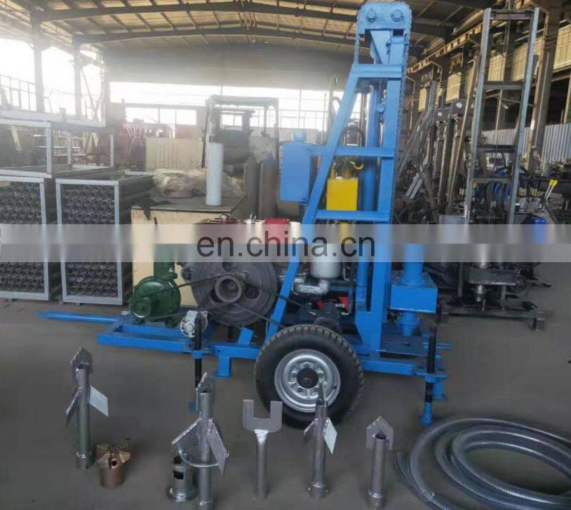 Africa hot selling professional quality 100m small portable water well drilling machine with electric starter