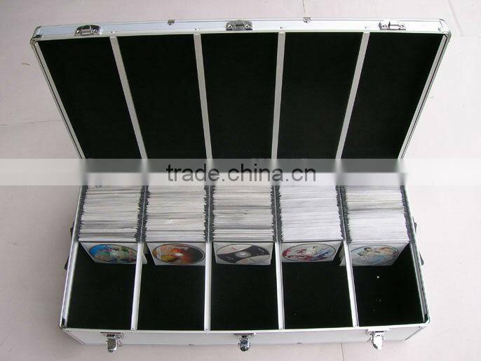 aluminum CD/DVD storage case with metal carry handle