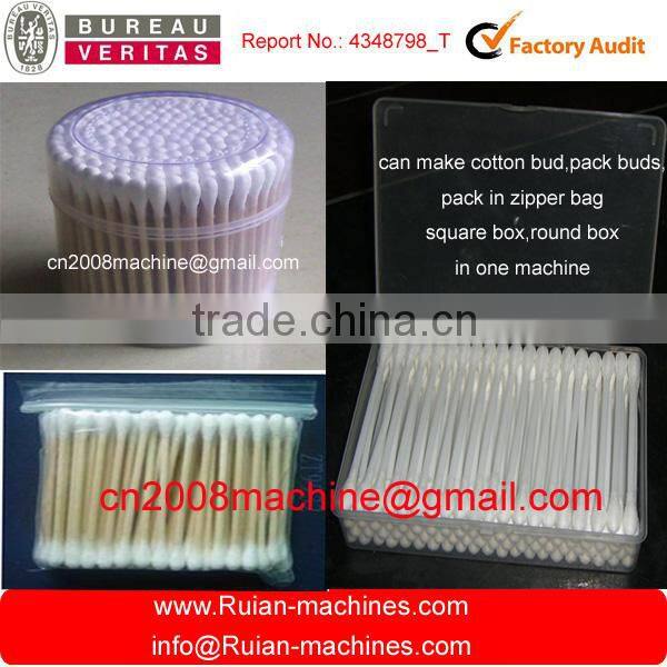 Automatic Baby , Adult dry-nurse Medical Cotton Swab Packing Machine Into Bag With Drying