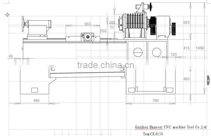 CK6150 hydraulic station for hydraulic chuck and tailstock cnc lathe