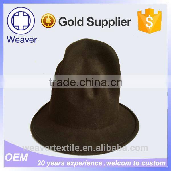 2015 New Style Wool Felt Short Brim Fedora Mountain Man Felt Hat Wholesale