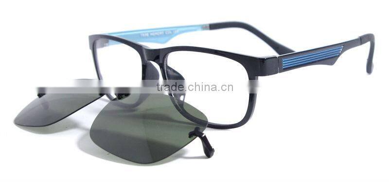 Big Full Rim TR90 UV400 Vision Sunglasses and Clip On Polarized Sunglasses For Adult
