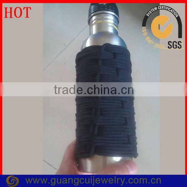 Fashion parachute rope woven outdoor emergency survival bottle shrink wrap sleeves