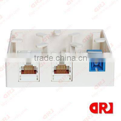 white cat5e plastic surface mount box single port