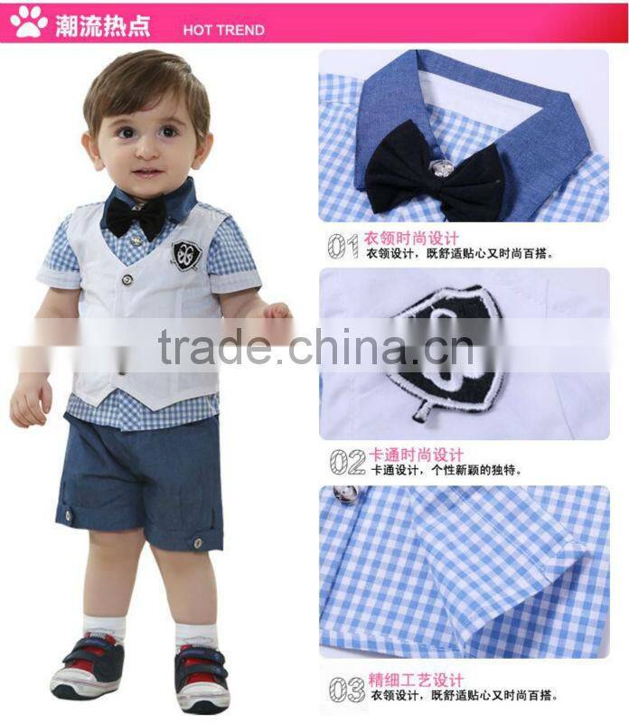children's clothing sets,grid designs,2014 Summer