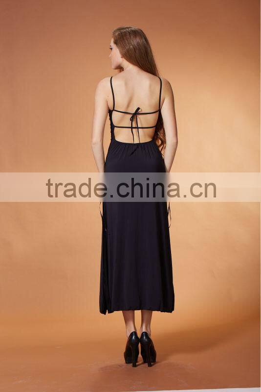 Newest arrival Fashionable sexy hot sales women night long fancy Halter Dress llingeries 3379