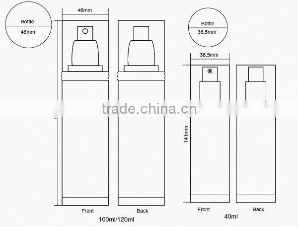 2015 New Design Empty Luxury Plastic Lotion Bottle with Pump Sprayer