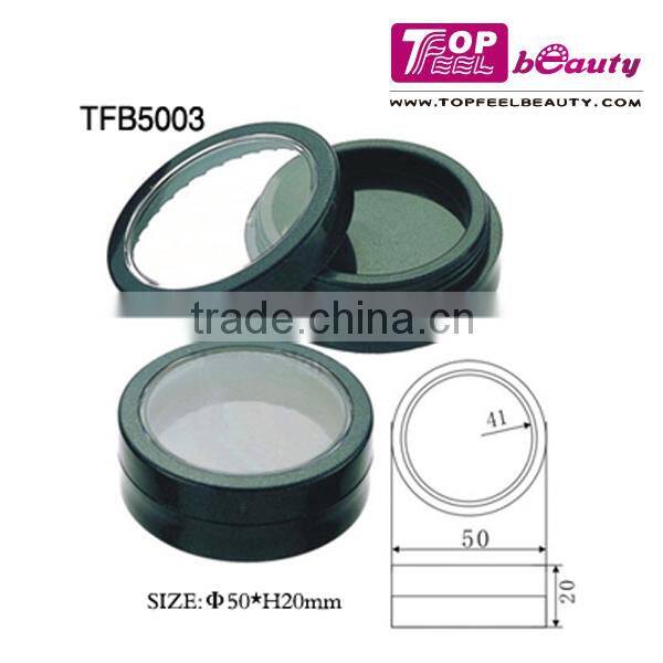 round empty compact powder case matte plastic comestic packaging box PRIVATE LABEL makeup container