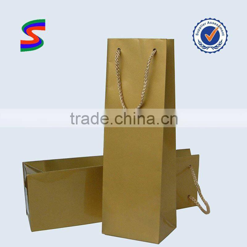 Hologram Wine Paper Bag Embroidery Wine Bag