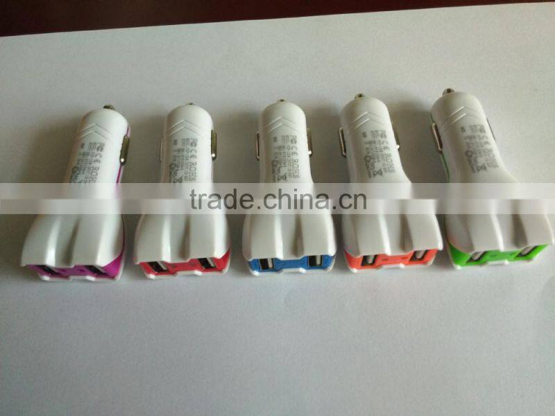 Promotional Output DC 5.0V 3.1A Portable Dual USB Car Charger
