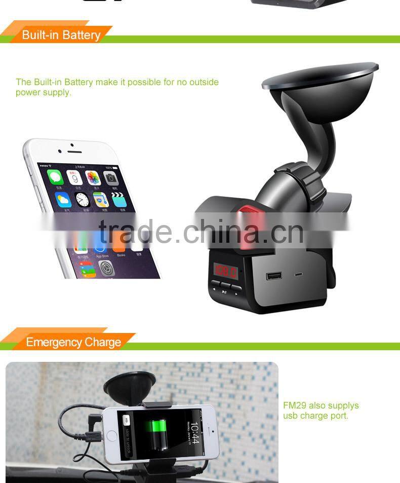 High Quality Car Holder With Charging Plus BT Handsfree And External Speaker