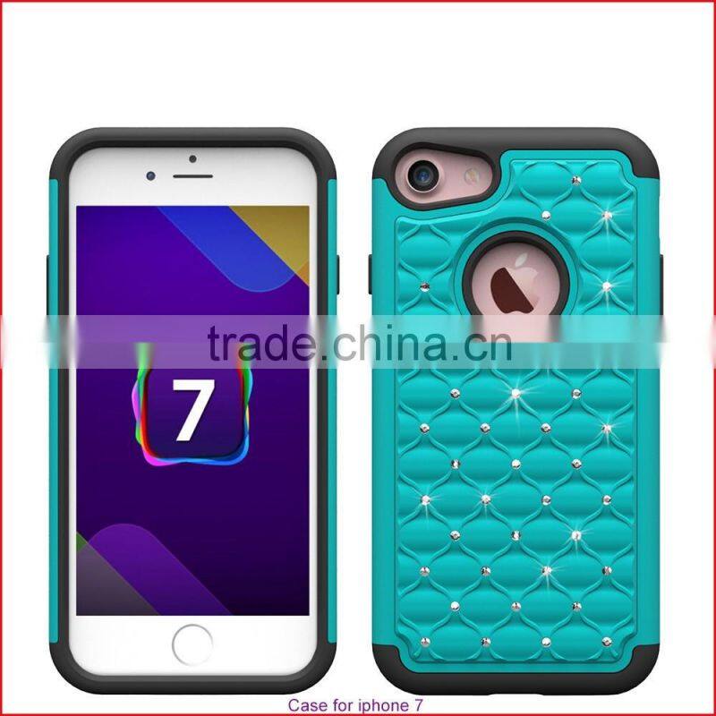 Newest Diamond stars 3 in 1 phone case for Iphone 7