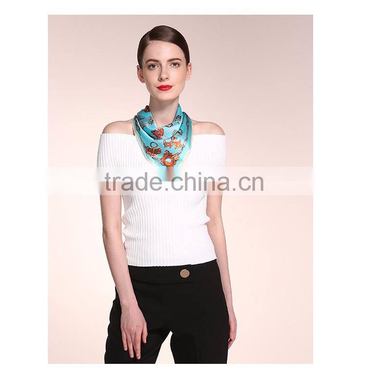 100% silk jacquard shawl, triangle neck scarf