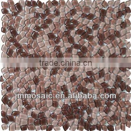 Cobble glass mosaic tile Pebble glass mosaic tile
