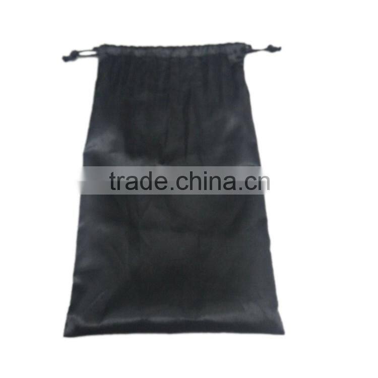 promotional customed simple black cotton pouches for wholesaler