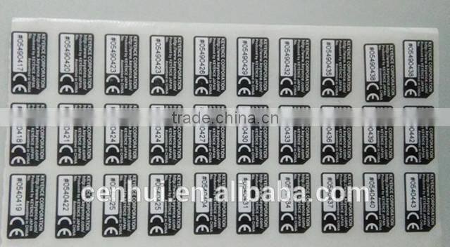 custom black printed vinyl barcode sticker