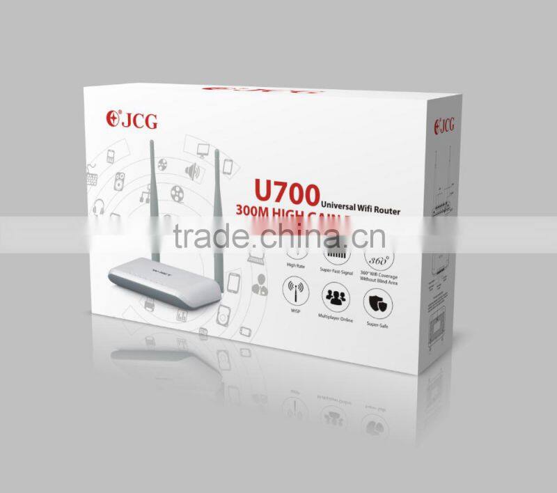 2016 New : U700 300Mbps WiFi Router With 2 root 5dbi Antennas Router