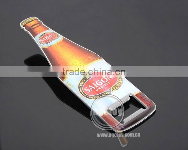 Promotion Vietnam Saigon Souvenirs Bottle Shaped Printing Stainless Steel Metal Custom Beer Shape Opener