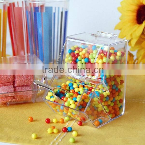 Hot Sell Transparent Acrylic Candy Dispenser Box/Box Candy/Glass Candy Box