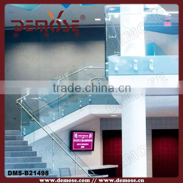 decorative barrier fence with glass panel