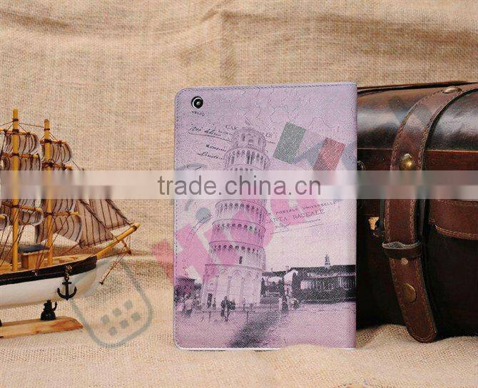 Europe Scenicspot Leather Case for iPad Mini,For iPad Mini Leather Case,Eiffel Tower/ Big Ben/ Triumphal Arch