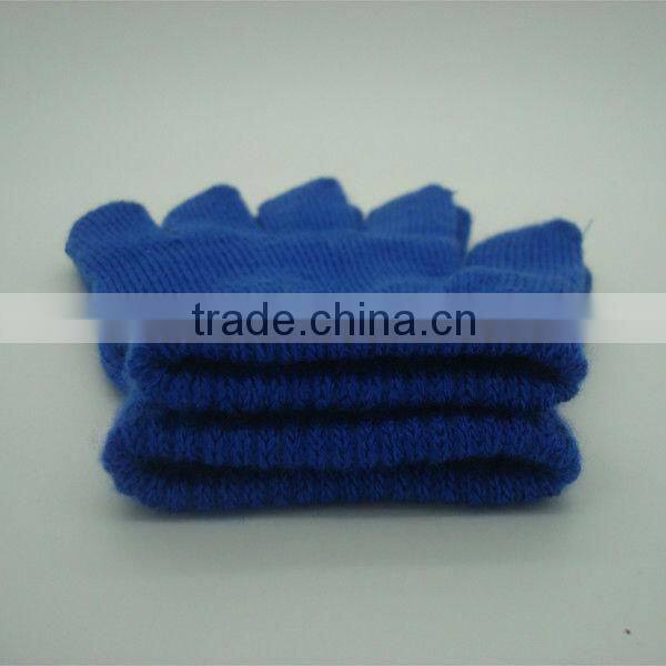 Boxi-High quality monochrome five fingers children acrylic gloves