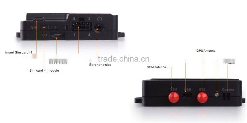 GPS Tracker With Control Key Remotely Shutdown Vehicle Easy Install Tracking Unit for Police Car