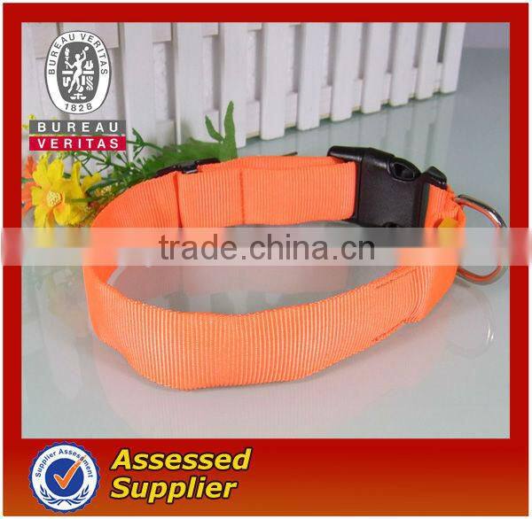 without MOQ pet collar and leash with flash light