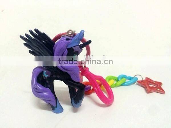 Lovely My Little Pony Action Figures Colorful Dash Pony Kids Toys Doll Set 12pcs key chain